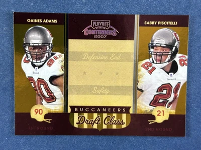 2007 Contenders Draft Gaines Adam/Sabby Piscitelli Buccaneers /250 - Image 1 of 2