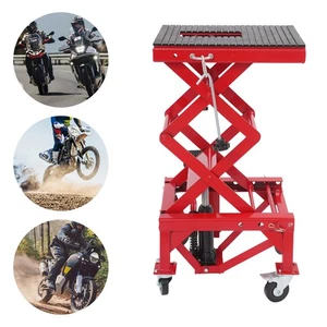 Plataforma Elevadora Hidráulica Moto Soporte Central Elevador Con 4 Ruedas 200kg/441lbs - Imagen 1 de 18