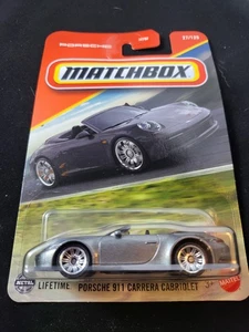 2022 Matchbox 27/125 Porsche 911 CARRERA CABRIOLET Silver New Near Mint - Picture 1 of 2
