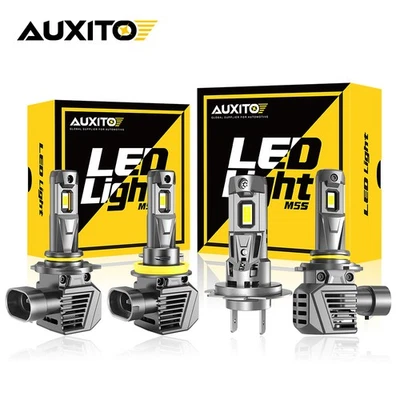 AUIXTO H11 LED Faros Bombillas con Ventilador Enfriamiento Alto Bajo Haz 6500K 44000LM Brillante Foto 1 de 4