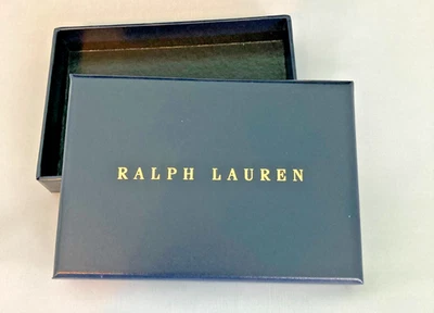 Ralph Lauren Caja de Tarjetas de Regalo Vacía con Tapa - Azul Marino, 5x3 - Embalaje de Lujo Foto 1 de 4