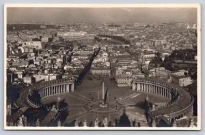 Postcard RPPC Italy Roma Dalla Cupola de S.Pietro - Picture 1 of 2