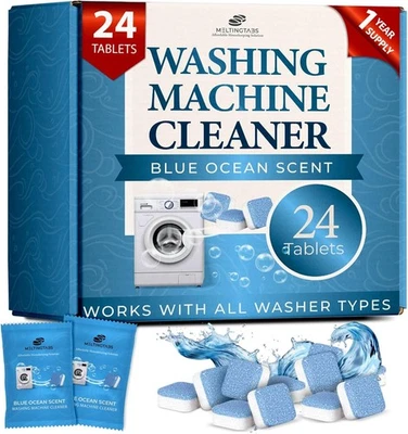 Tabletas limpiadoras para lavadora - lavadora de limpieza profunda 1 unidad (paquete de 24)  Foto 1 de 4