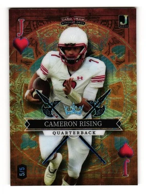 2023 Wild Card 5 Card Draw Stacked Deck Promos Cameron Rising Jack of Hearts 5/5 - Image 1 of 2