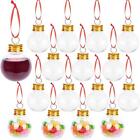 10Pcs Christmas Ball Plastic Baubles Clear Fillable Xmas Tree Decor Ornaments