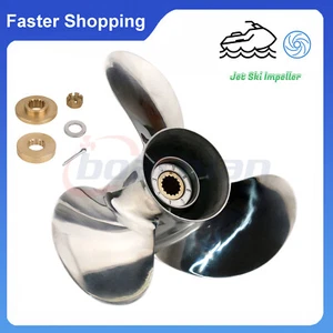 Stainless Steel Propeller 13 1/2x14 For Yamaha Outboard 50-115HP + Hardware kits - Picture 1 of 9
