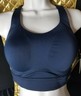 Avia Wirefree Sports Bra Womens Adjust Racerback Med Support Navy & Black NEW  