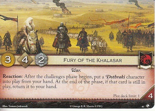 Fury of the Khalasar AGoT LCG 2.0 Game of Thrones Dragons of the East 46 - Image 1 of 1