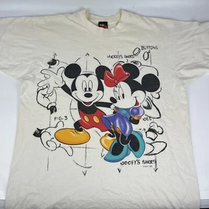 Vintage Mickey Minnie Mouse Disney Jerry Leigh T-Shirt Made In USA One Size Fits - Picture 1 of 11