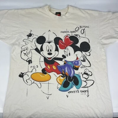 Vintage Mickey Minnie Mouse Disney Jerry Leigh T-Shirt Made In USA One Size Fits - Image 1 of 4