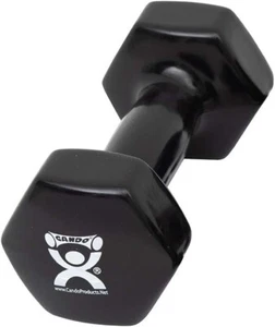CanDo Vinyl-coated iron dumbbell,black, 8 lb, Set of 1 - Picture 1 of 1
