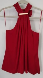 Trina Turk Sleeveless Rancho Red Silk Top Size M Mint Condition. - Picture 1 of 7