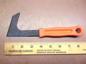 Vintage Sharp Unknown Cutting Tool 8 1/4" Long Mats? Leather? Very Sharp Tool! - Picture 1 of 5