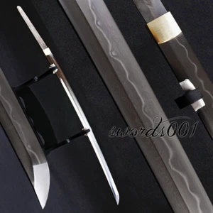 Espada Samurai Real Hamon Arcilla Templada Plegada T10 Acero Katana Hoja Desnuda - Imagen 1 de 10