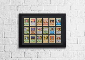 Marco de 18 cartas coleccionables negro para TCG, Pokemon, MTG, soporte de exhibición deportivo, madera - Imagen 1 de 3