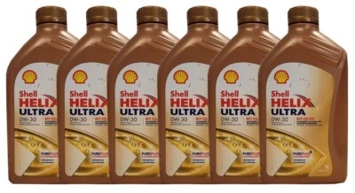Shell Helix Ultra ECT C2/C3 0W-30 6x1 Liter MB 229.52 VW 50400 VW 50700 Motoröl - Bild 1 von 3