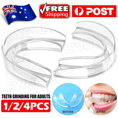 4x Teeth Grinding Mouthguard Mouth Guard Night Bruxism Clenching Sleeping Dental - image 1 of 4