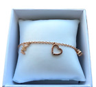 Nwt Michael Kors Rose Gold Bracelet Heart 3 Charm Chain Dangle Slide Mkjx7781791