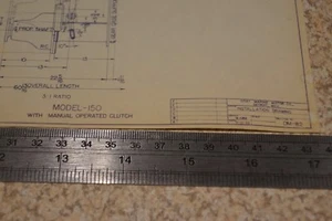Original Graymarine Modell 150 (manuelle Kupplung) Installationszeichnung - KOSTENLOSE UK P + P - Bild 1 von 3