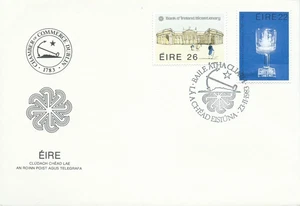 Ireland 1983 FDC Dublin Chamber of Commerce Bank First Day Cover Goblet Irish - Picture 1 of 2