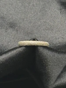 Vtg 14k White Gold & Countles Diamonds 4mm Eternity Ring Band Sz5.5 1.62 grams - Picture 1 of 8