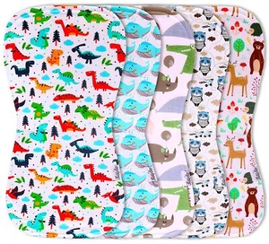 Premium 5-Pack Baby Burp Cloths - 100% Organic Cotton Large Soft & Absorbent ... - Picture 1 of 5