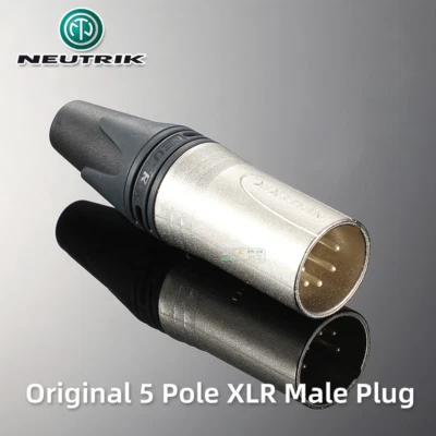 1pcs NEUTRIK 5 Pole XLR Male Female Cable Connector 5Pin Hifi Plug NC5MXX NC5FXX - Image 1 of 4