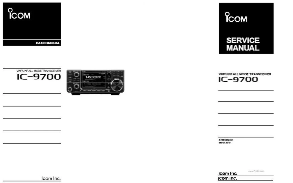 ICOM IC-9700 MANUAL DE INSTRUCCIONES BÁSICO + MANUAL DE SERVICIO - PAPEL 32LB Foto 1 de 1