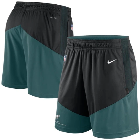 Nike Philadelphia Eagles Sideline Primary Lockup Performance Shorts Green XXL Cover