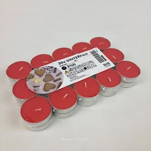 Ikea VINTERFINT Tealight Candle Red Pack of 30 Gingerbread 005.761.01 New - Picture 1 of 4