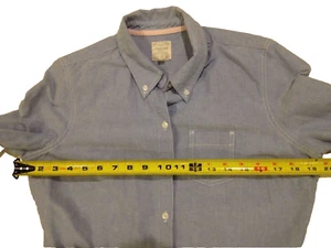 GIRLS JUNIOR AEROPOSTALE BUTTON DOWN LONG SLEEVE OXFORD SHIRT BLUE LARGE - Picture 1 of 4