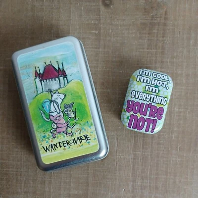 DIVERTIDOS Cajas de Lata Rectangulares de Metal Contenedores con Tapas Bisagras Pastilla Varios Caramelos etc. Foto 1 de 4