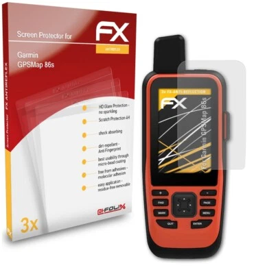 atFoliX 3x Film Protection d'écran pour Garmin GPSMap 86s mat&antichoc - Photo 1/4