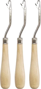 Latch Hook Tools 3 Pack Wooden Bent Latch Hooks - Picture 1 of 11