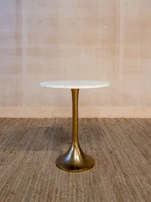 Graham and Green Tulip Marble Side Table - Image 1 of 4
