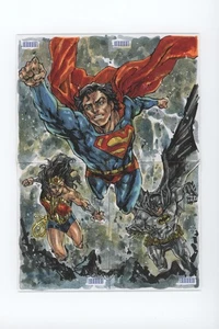 2023 DC Annual 4-Piece Puzzle Superman Batman 1/1 Altair Messias Auto Sketch - Imagen 1 de 3