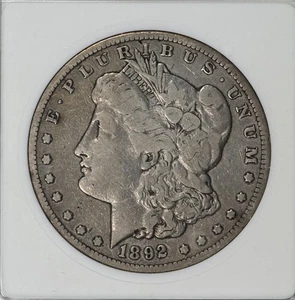 1892-CC Morgan Dollar ANACS F15 Older Gen Holder! #EUL9 - Bild 1 von 4