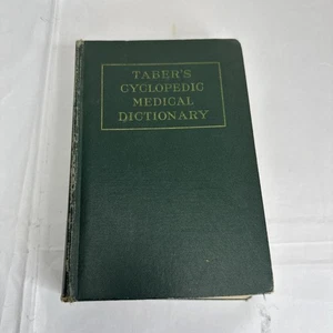 Vintage 1958 Taber's Cyclopedic Medical Dictionary Hardcover Book 8th Edition - Foto 1 di 15