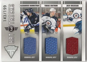 2011-12 Panini Titanium Hat Tricks Jersey BURMISTROV ENSTROM BOGOSIAN 3 199 Jets - Picture 1 of 1