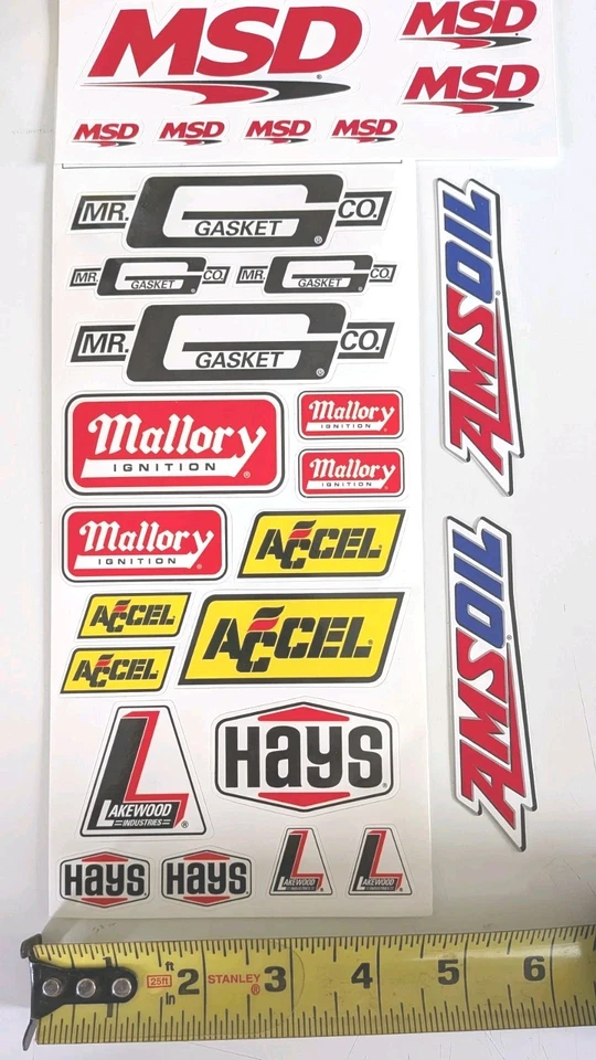 Paquete de 25 mini calcomanías clásicas de carreras Hotrod pegatinas NHRA ManCave caja de herramientas Foto 1 de 4