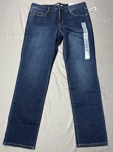 NWT Old Navy Power Slim Straight Jeans Women Size 12 (34x30) Mid-Rise Stretch - Picture 1 of 8