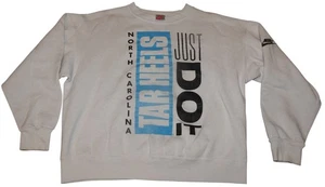 Vintage 90s North Carolina Tar Heels Nike Gray Tag Sweatshirt Large Made in USA - Picture 1 of 8