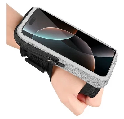 Pulsera Gris Teléfono Pulsera Correr Teléfono Sujeción Universal Banda iPhone Pro Max Foto 1 de 4