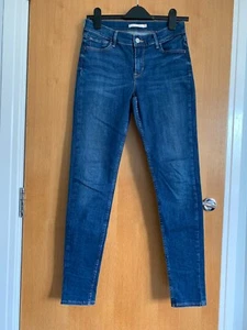 Levis 710 Super Skinny size 10 Ladies blue jeans W29 L30.5, Good condition - Picture 1 of 9