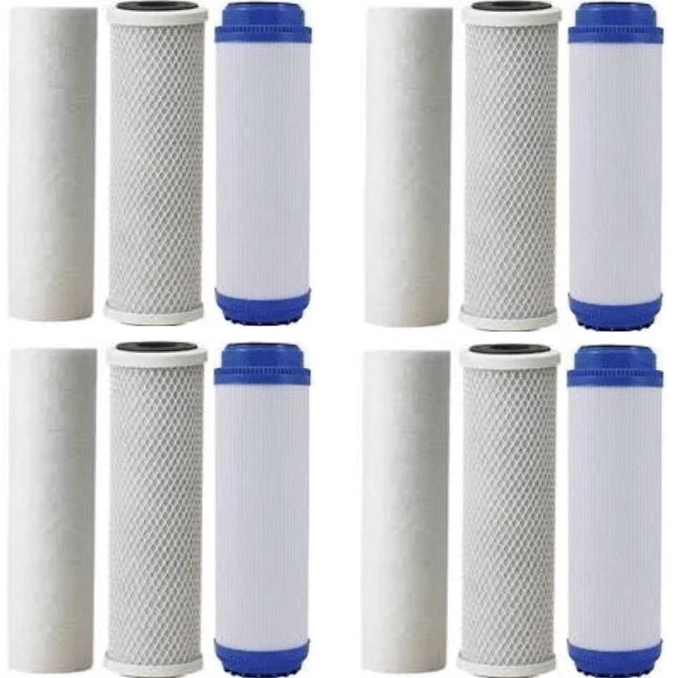 SEDIMENT/FLUORIDE/ ARSENIC FILTER/CARBON BLOCK FILTERS 4 SETS 3 YEAR SUPPLY  - Image 1 of 1