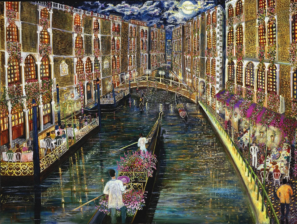 von Wening Art Honeymoon in Venice Italy Special Limited Romantic 16 x 20 x .5 - Image 1 of 1