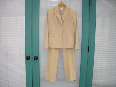 ANN KLEIN2 TRAJES Mujer 2 Piezas Beige Pantalón Traje Talla 10 Reg ELEGANTE Foto 1 de 4