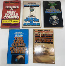 Vintage Hal Lindsey Books Lot Of 5 80’s/70’s New World Armageddon Planet Earth