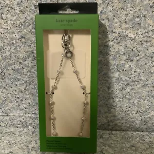 ☀️ Kate Spade New York Phone Charm Detachable Cell Phone Lanyard Dazzle Chain - Zdjęcie 1 z 2