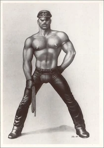 Erotic Gay Masculine Tom of Finland Mint Art Picture 1987 The MAN Postcard - Picture 1 of 2